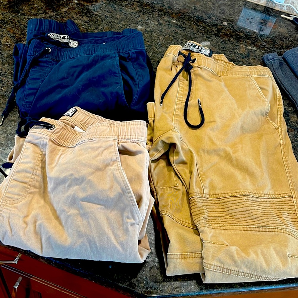 3 pairs of like new WEST 49 Super soft joggers. son grew too fast; barely worn